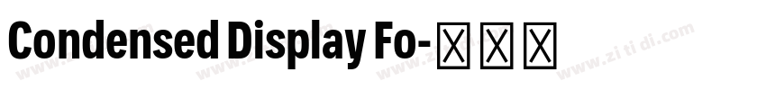 Condensed Display Fo字体转换 Condensed Display Fo字体转换